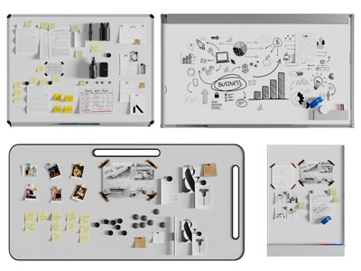 现代白板涂鸦墙 便签纸背景墙3d模型 现代白板涂鸦墙 便签纸背景墙