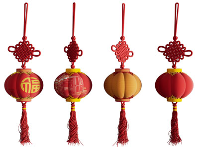 新中式灯笼 中国结墙饰挂件