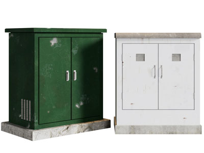 现代户外配电箱 变电站 电箱3d模型 现代户外配电箱 变电站 电箱