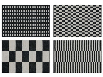 现代长方形几何图案地毯3d模型 现代长方形几何图案地毯