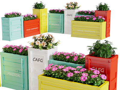 美式花箱花盆盆栽花卉植物