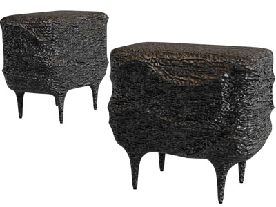 侘寂风石头凳子