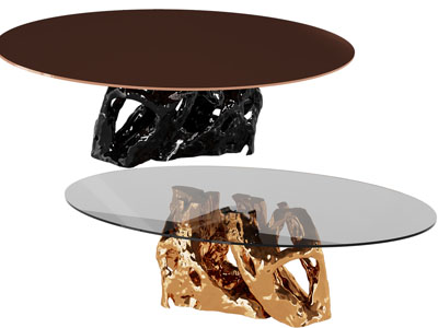 现代椭圆形茶几3d模型 现代椭圆形茶几