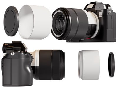 现代调焦距的照相机 数码相机3d模型 现代调焦距的照相机 数码相机