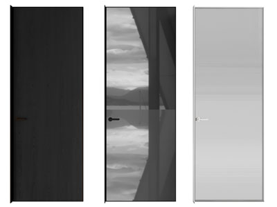 现代单扇平开门