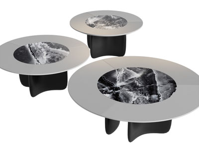 现代圆形茶几3d模型 现代圆形茶几