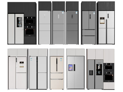 现代冰箱柜 高柜