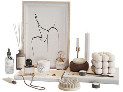 侘寂风香薰 烛台摆件组合