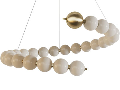 现代旋转串珠吊灯