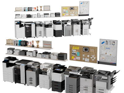 现代打印机办公电器3d模型 现代打印机办公电器