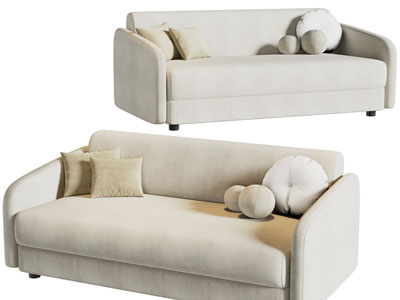 现代布艺多人沙发