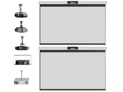 现代投影幕布 投影仪3d模型 现代投影幕布 投影仪