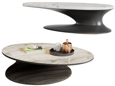现代不规则茶几3d模型 现代不规则茶几
