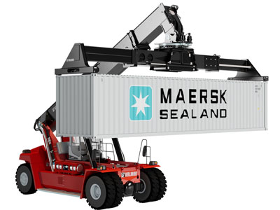 现代起重机 升降机 吊车 码头货物装车