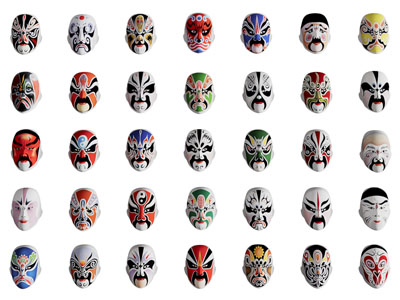 中式戏剧脸谱 京剧脸谱 面具