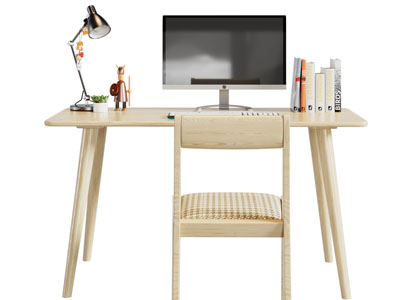 北欧实木电脑桌 书桌椅组合