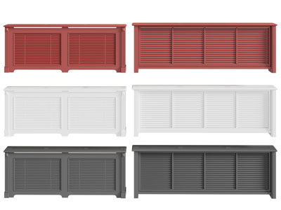 美式暖气片实木百叶装饰罩 散热片