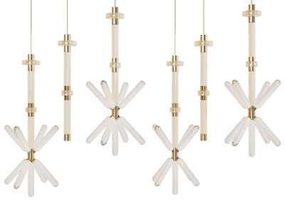 现代轻奢管状垂线吊灯