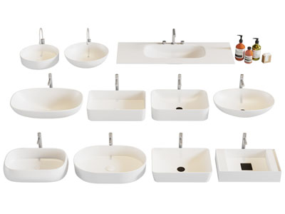 现代圆形 椭圆形 长方形陶瓷洗手盆