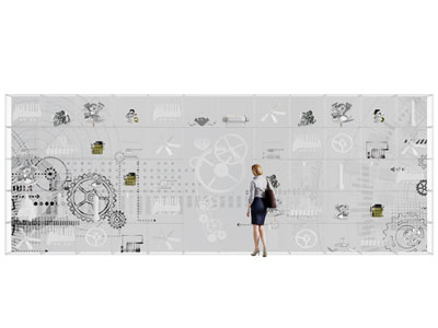 工业风loft背景墙3d模型 工业风loft背景墙