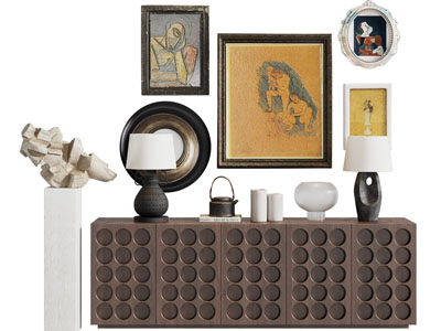 侘寂风玄关柜、边柜