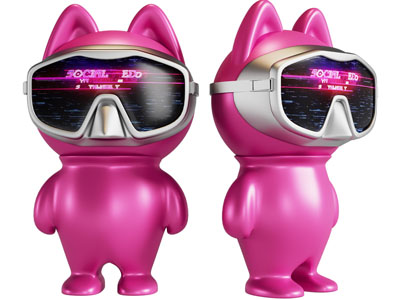 现代戴眼镜的狗雕塑雕刻摆件3d模型 现代戴眼镜的狗雕塑雕刻摆件