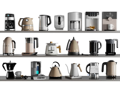 现代热水壶、咖啡机3d模型 现代热水壶、咖啡机