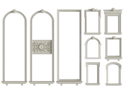 欧式窗套、拱形窗户边框、窗框