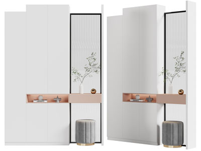 现代玄关隔断柜、鞋柜