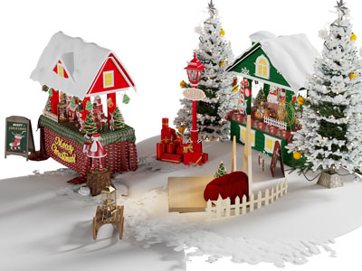 现代圣诞节美陈