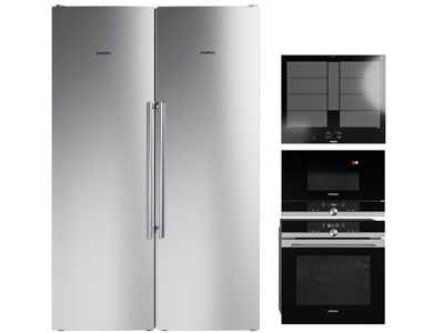 现代双扇门电冰箱、烤箱、微波炉3d模型 现代双扇门电冰箱、烤箱、微波炉