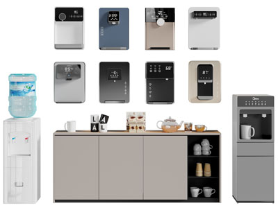 现代餐边柜、直饮机、茶吧机、饮水机3d模型 现代餐边柜、直饮机、茶吧机、饮水机