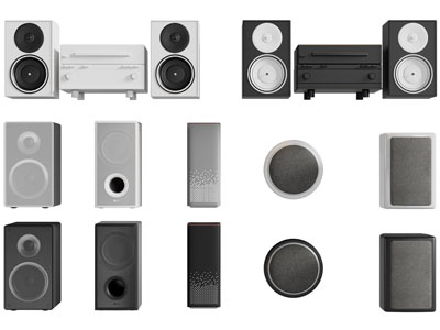 现代功放音响、智能蓝牙音响3d模型 现代功放音响、智能蓝牙音响