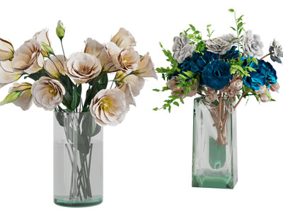 现代花瓶花卉摆件组合