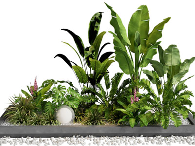 现代花坛花草景观园艺小品