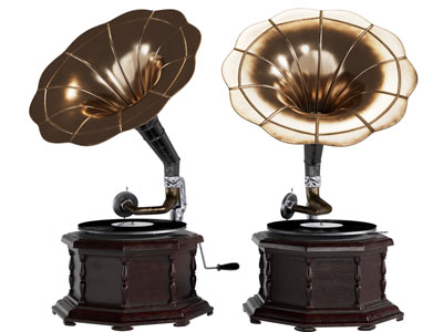 欧式复古留声机、唱片机3d模型 欧式复古留声机、唱片机