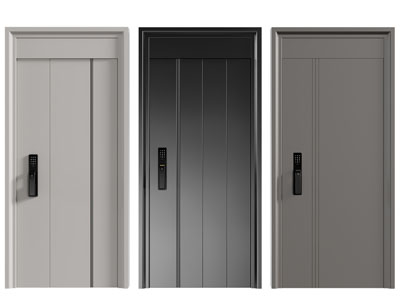 现代带密码锁的入户防盗平开门