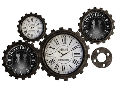 工业风loft齿轮钟表、墙饰挂件3d模型 工业风loft齿轮钟表、墙饰挂件