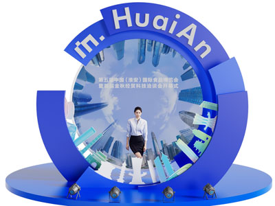 现代科技感展览美陈、网红留影打卡点