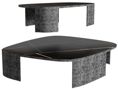 现代方形大理石茶几3d模型 现代方形大理石茶几