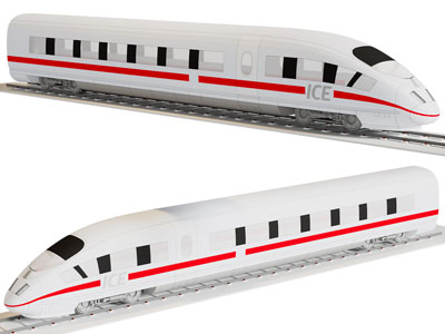 现代和谐号子弹头火车3d模型 现代和谐号子弹头火车