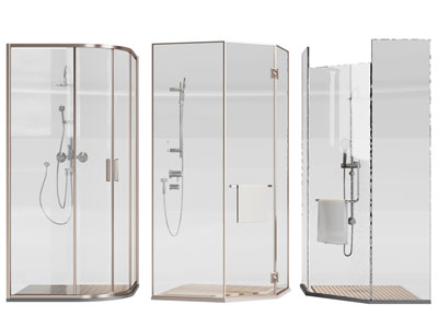 现代玻璃淋浴房3d模型 现代玻璃淋浴房