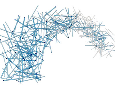 现代大厅拼接金属管装饰摆件