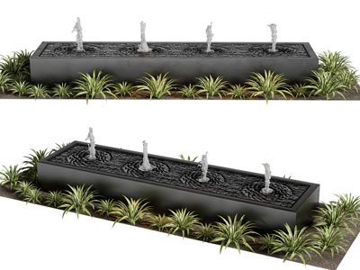 现代水景景观园艺小品