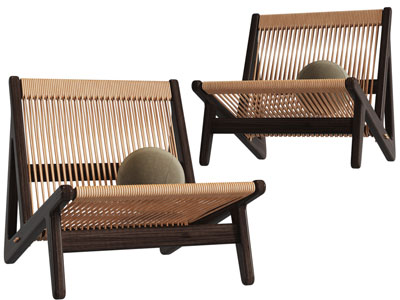 现代绳编单人休闲椅子