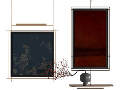 新中式装饰挂画3d模型 新中式装饰挂画