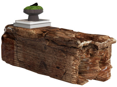 侘寂风原木段茶几3d模型 侘寂风原木段茶几