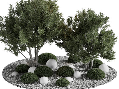 现代公园树木花草景观园艺小品