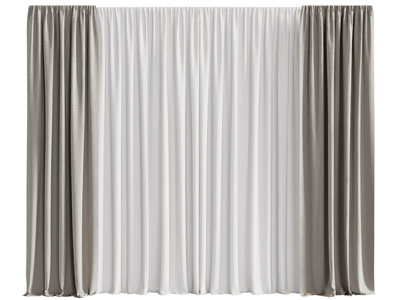 现代窗帘窗纱3d模型 现代窗帘窗纱