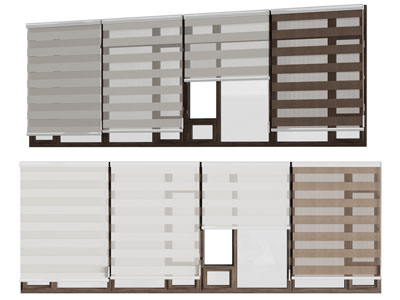 现代卷帘、拉帘、窗帘3d模型 现代卷帘、拉帘、窗帘